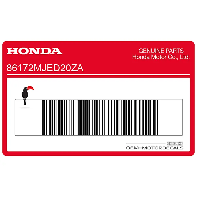 Honda CBR650F Pegatina Depósito Izquierdo OEM 86172MJED20ZA