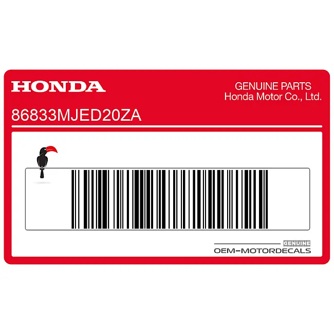 Adesivo carenatura laterale Honda CBR650F 650F Sinistro OEM 86833MJED20ZA