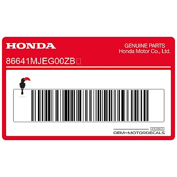 Autocollant de carénage supérieur avant, côté droit