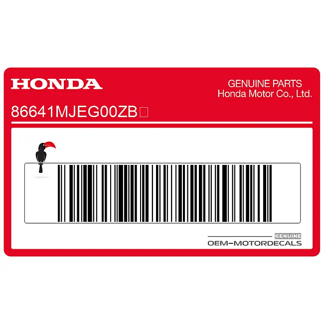 Honda CBR650F Adesivo Carenatura Superiore Lato Destro OEM 86641MJEG00ZB