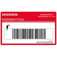 HONDA Autocollant de type de carburant pour carénage de cadre 83605-MN4-770ZA