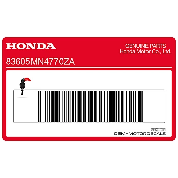 Frame cowling decal