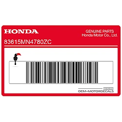 Kontpaneel sticker, rechterkant