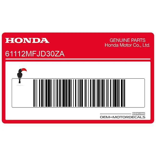 Honda CBR600RR Front Fender Mark P Graphic OEM 61112MFJD30ZA Genuine Factory Original Decal
