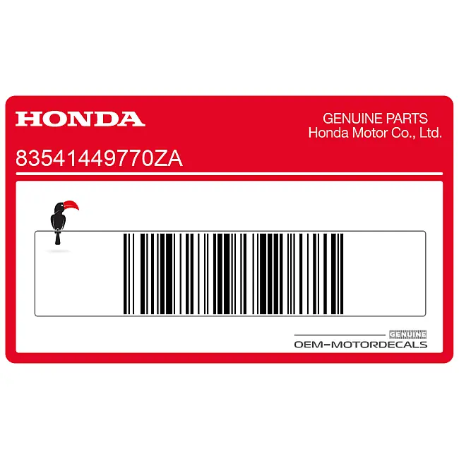 Honda CX500C Custom Seitenverkleidungsaufkleber rechte Seite OEM 83541449770ZA