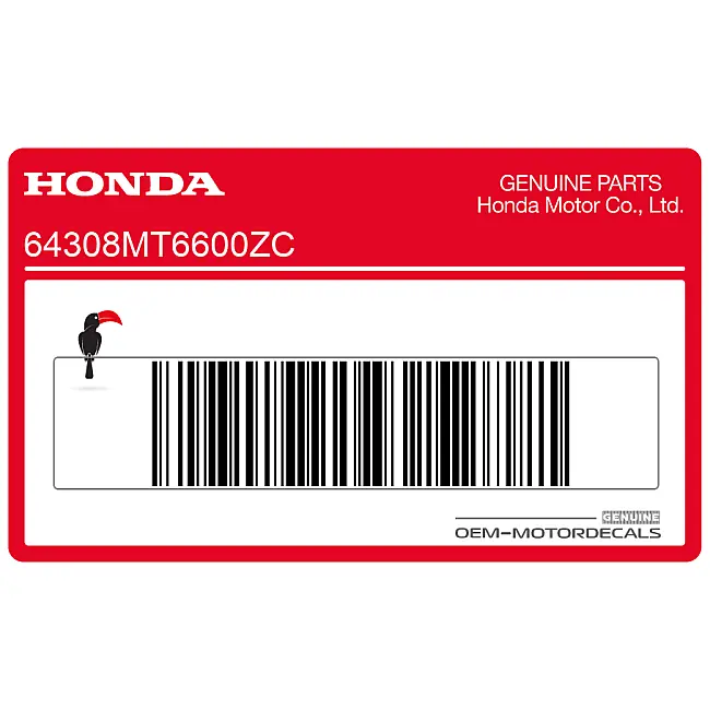 Honda CBR600F HURRICANE Right Fairing Stripe Decal Right Side OEM 64308MT6600ZC