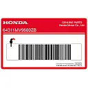 Rechter zijkant kuipdeel CBR600F Hurricane sticker