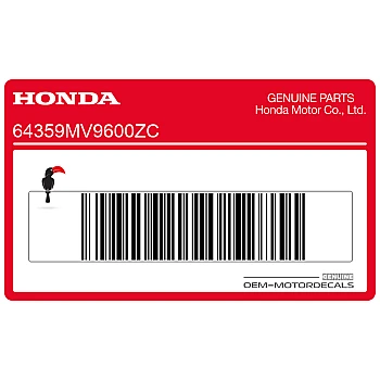 Belly pan decal, left side