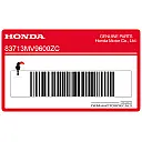 Linker kuipdeel CBR 600F Hurricane sticker