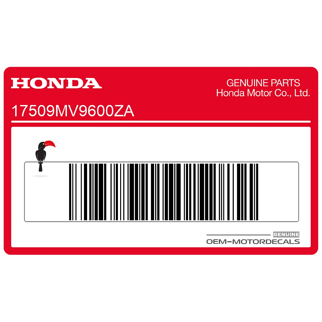 Honda CBR600F Hurricane Fuel Tank Graphic Left Side OEM 17509MV9600ZA Genuine Factory Decal
