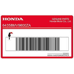 Belly pan decal, left side