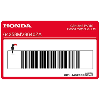 Belly pan decal, left side