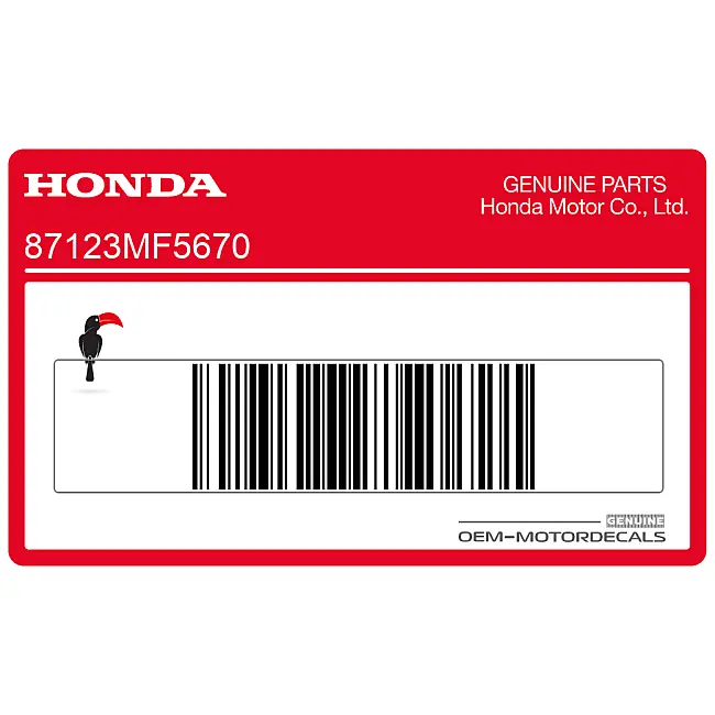 Honda VT500 Emblemat Pokrywy Bocznej OEM 87123MF5670