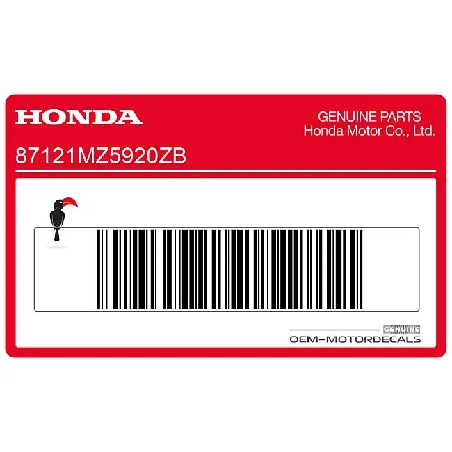 Honda VF750 Magna Emblema Serbatoio Lato Destro Originale OEM Parte di Fabbrica 87121MZ5920ZB