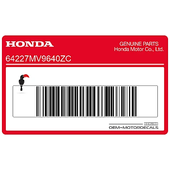 Front cowling decal
