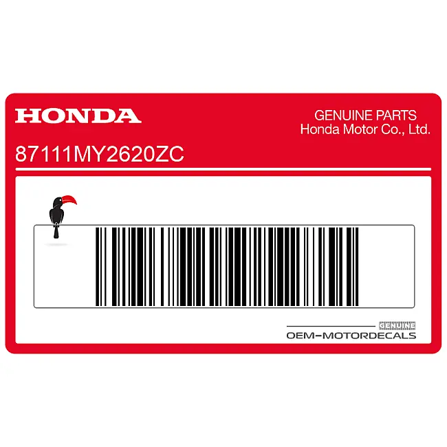 Honda NX650 DOMINATOR Fuel tank Dominator graphic right side OEM 87111MY2620ZC