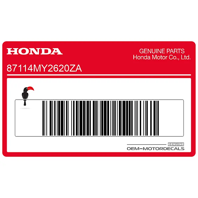 Honda NX650 Dominator Pegatina Carenado Lateral Dominator Lado Izquierdo OEM 87114MY2620ZA