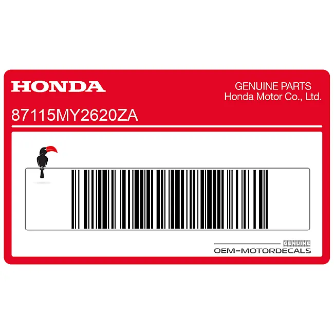 Pegatina DOMINATOR Honda NX650 Dominator Carenado Superior OEM 87115MY2620ZA