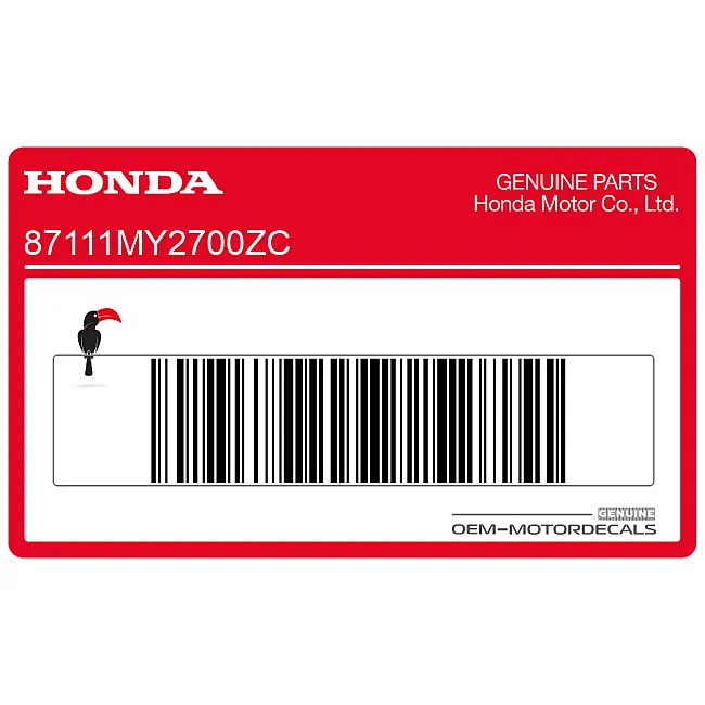 Honda NX650 DOMINATOR Fuel tank stripe right side OEM 87111MY2700ZC