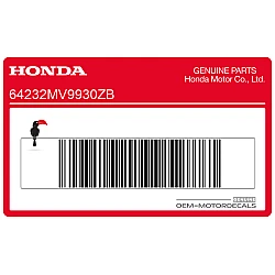 Pegatina cubierta tanque, lado derecho