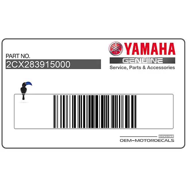 Yamaha YZF-R6 Adhesivo Carenado Izquierdo R6 Gráfico Izquierdo OEM 2CX283915000 Calcomanía Original de Fábrica