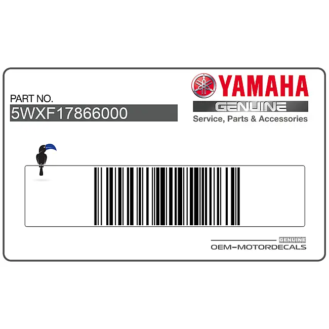 Yamaha TZR50 Tail Cowl Emblem Right Side OEM 5WXF17866000