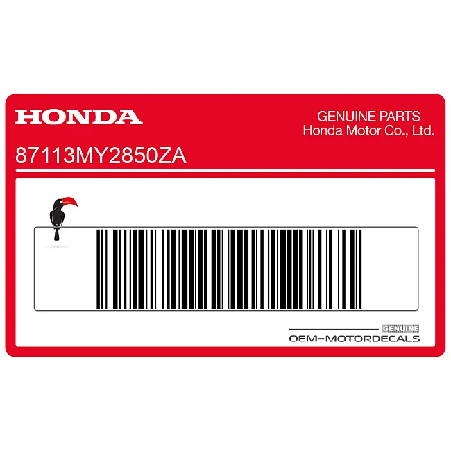 Honda NX650 Dominator Side cowling Dominator stripe Right side OEM 87113MY2850ZA