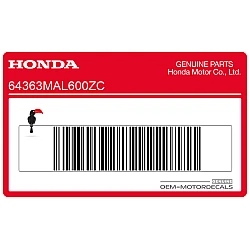 Belly pan decal, left side