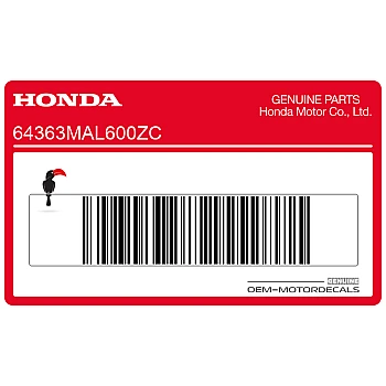 Belly pan decal, left side