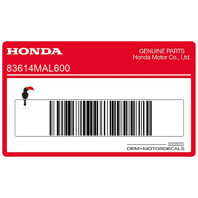 Honda CBR600F HURRICANE Kraftstoffhahn Markierungsaufkleber Werksgrafik Vinyl OEM 83614MAL600