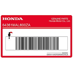 Belly pan decal, left side