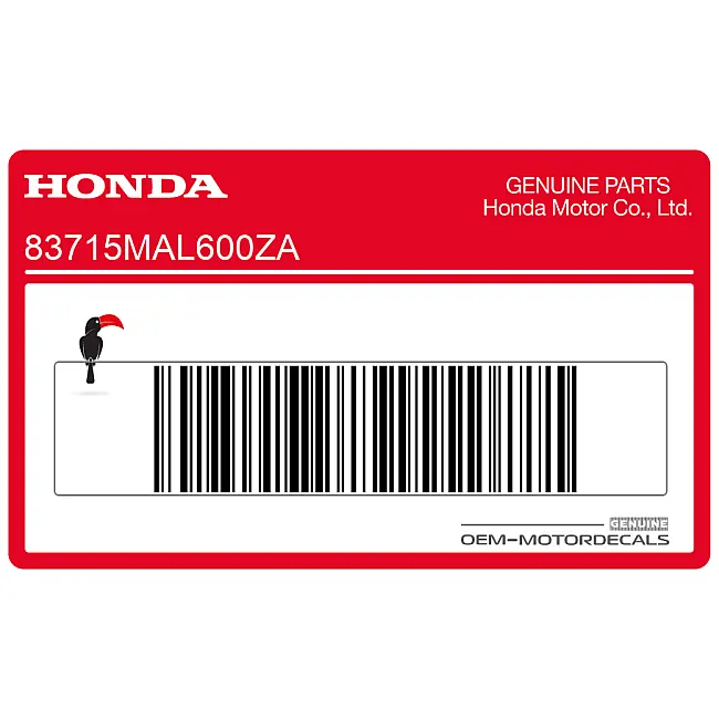 Honda CBR600F Hurricane Linker Onderkuip Kuipdeel Sticker Grafisch Linkerkant OEM 83715MAL600ZA
