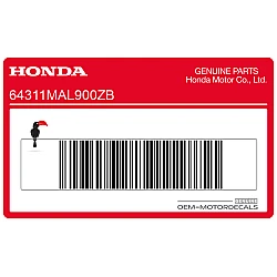 Belly pan decal, right side