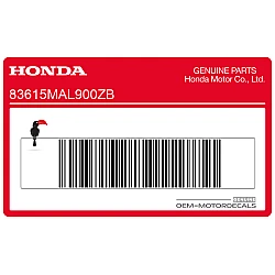 Frame cowling decal, right side