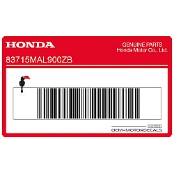 Frame cowling decal, left side