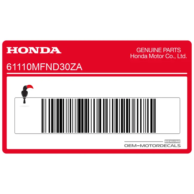 Honda CB1000R Voorspatbord Sticker OEM 61110MFND30ZA