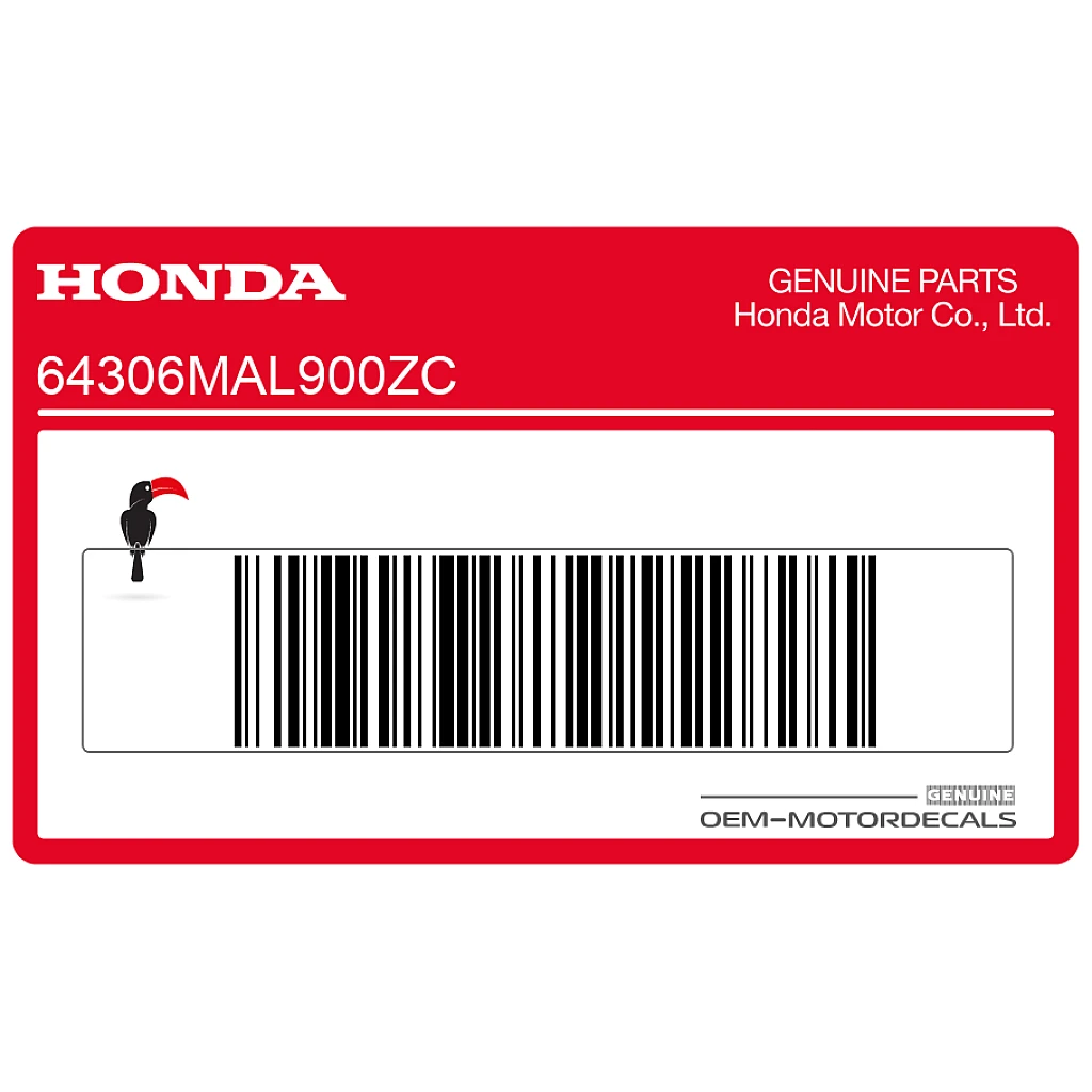 Pegatina Honda CBR600F Hurricane Carenado Lateral Derecho OEM 64306MAL900ZC