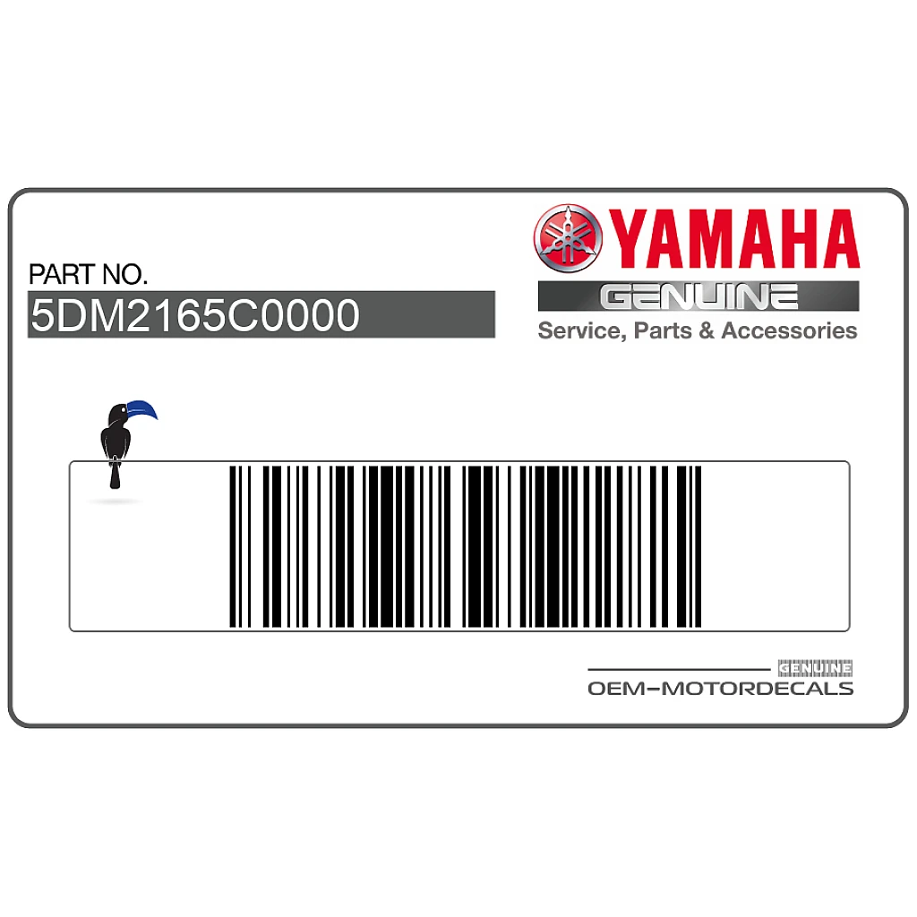 Yamaha FZS600 FAZER Adesivo Codone OEM 5DM2165C0000 Autentico Vinile Originale di Fabbrica