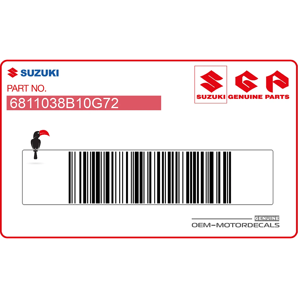 Suzuki VS1400 Intruder Set adesivi serbatoio OEM 6811038B10G72