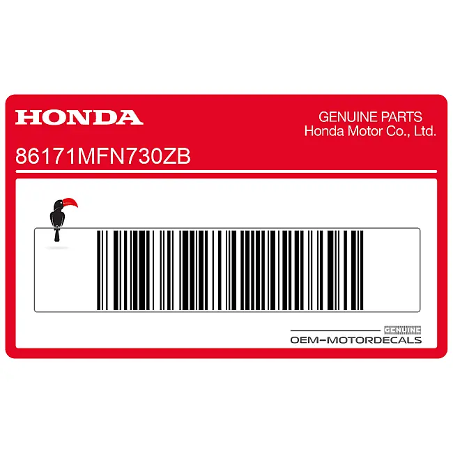 Honda CB1000R Tanksticker Rechterkant OEM 86171MFN730ZB