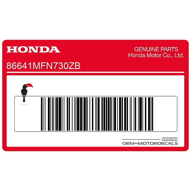 Honda CB1000R Meter Vizier Sticker Rechterkant OEM 86641MFN730ZB