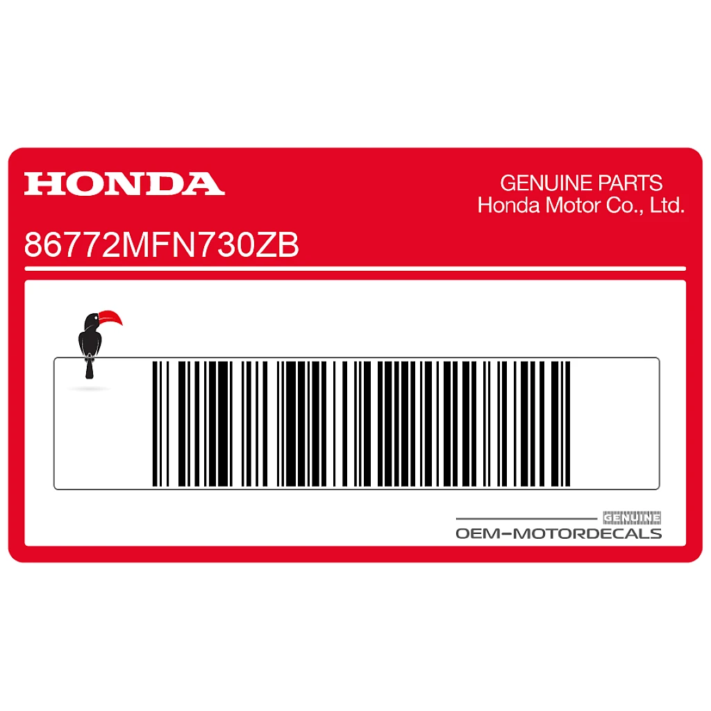 Honda CB1000R Achterkuip sticker Rechterkant OEM 86772MFN730ZB