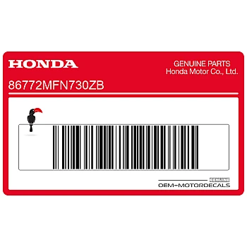 Kontpaneel sticker, rechterkant