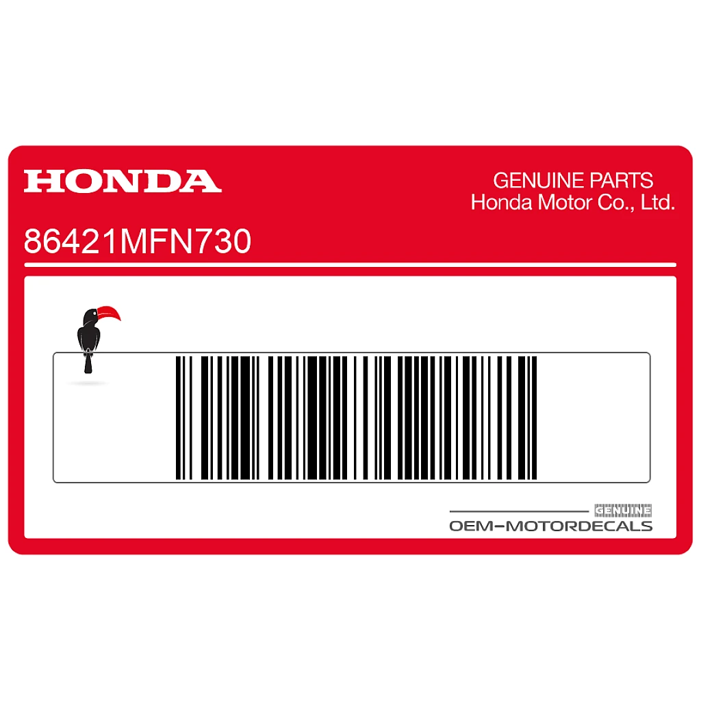 Honda CB1000R Velgsticker Rechterkant OEM 86421MFN730