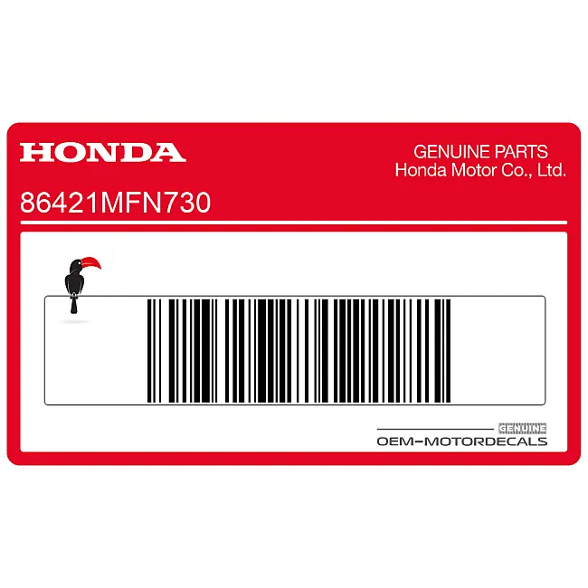 Honda CB1000R Velgsticker Rechterkant OEM 86421MFN730