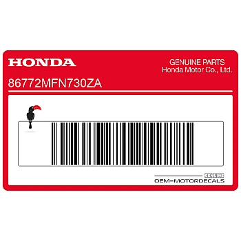 Kontpaneel sticker, rechterkant