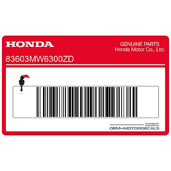 Seitenverkleidung Honda Aufkleber