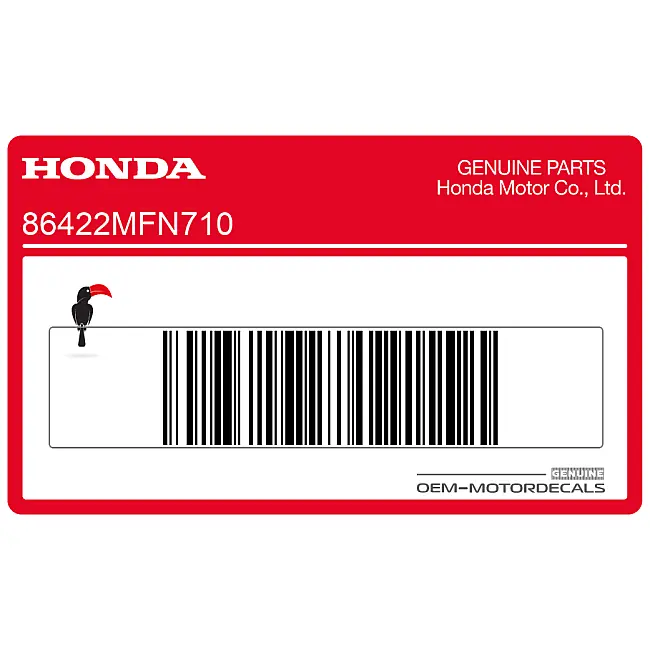 Honda CB1000R Wielsticker linkerkant OEM 86422MFN710