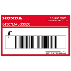 Belly pan decal, right side