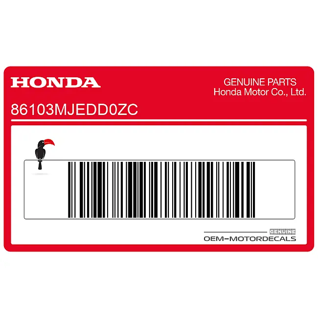 Logo HONDA Dolnej Owiewki Honda CBR650F Prawa Strona OEM 86103MJEDD0ZC